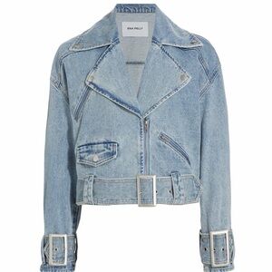 Ena Pelly 'Kiera' Blue Cotton Denim Jacket Size 2 NWT!